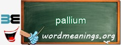 WordMeaning blackboard for pallium